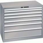 ARMOIRE 7 TIROIRS 1023X725X850MM-CAPACITÉ 200KG-GRIS/ARGENT - LISTA