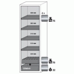 ARMOIRE SÉCURITÉ S-PHOENIX VOL.2-90 S90.196.060.FDACR BLANC - ASECOS