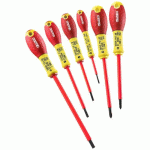 JEU DE 6 TOURNEVIS ISOLÉS FENTE - PHILLIPS EXPERT EXPERT BY FACOM