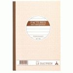 LOT DE 5 - MANIFOLD FACTURE AUTO ENTREPRENEUR LE DAUPHIN AUTOCOPIANT 14,8 X 21 CM 50 PAGES DOUBLE EXEMPLAIRES
