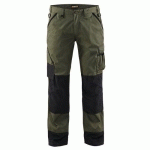PANTALON DE TRAVAIL PAYSAGISTE VERT ARMÉE/NOIR TAILLE 44 - BLAKLADER