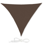 RELAXDAYS VOILE D’OMBRAGE TRIANGLE DIFFUSEUR OMBRE PROTECTION SOLEIL BALCON JARDIN UV TOILE IMPERMÉABLE 6X6X6 M, MARRON