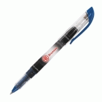 LOT DE 2 - STYLO ROLLER BRUNEAU À CAPUCHON POINTE 0,7 MM - ÉCRITURE MOYENNE BLEU