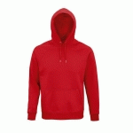SWEAT PERSONNALISABLE À CAPUCHE COTON ORGANIQUE BIO ROUGE