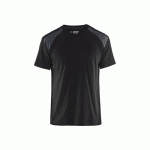 T-SHIRT DE TRAVAIL BICOLORE 100% COTON 3379 - NOIR ET GRIS FONCÉ - XXXXL BLAKLADER