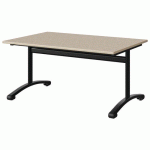 TABLE MALIBU 120X80 T3 DL ST ISOSON BEI 1460/BEIGE NOIR 9005