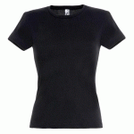 TEE-SHIRT PERSONNALISABLE CLASSIC FEMME NOIR COTON 150 G