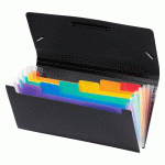 TRIEUR PLASTIQUE FORMAT CHÈQUE 6 ONGLETS RAINBOW CLASS VIQUEL