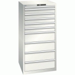 ARMOIRE BLANC GRIS 717X725X1450 AVEC 10 TIR. 75KG - LISTA