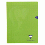 CAHIER PIQUÉ CLAIREFONTAINE MIMESYS 24 X 32 CM GRANDS CARREAUX 96 PAGES - VERT