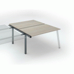 PÔLE DE 2 BUREAUX ECLA CHÊNE GRIS L 140 X P 80 CM PIÈTEMENT MÉTAL ANTHRACITE - ÉLÉMENT SUIVANT