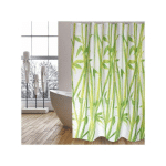 RIDEAU DE DOUCHE'BAMBOU' EN POLYESTER 180X200CM BLANC/VERT - MSV