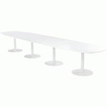 TAB. CONF. ELGA PIED PLATINE 480X113 CM PLT MÉLA BLANC/BLANC - MBA