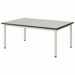 TABLE MALIBU 120X80 T1 4P STRA BLC SEL W911/NOIR BLC 9016