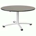 TABLE MALIBU Ø 120 T4 PC STRA ANTIB GRIS U727/NOIR BLC 9016