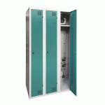 ARMOIRE SÉCHANTE IP 3 COLONNES À CLÉ TURQUOISE - MANUTAN COLLECTIVITÉS