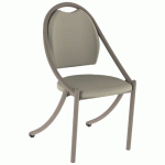 CHAISE 280 ALU ASS/DOS GINKGO MASTIC - 4P NOISETTE - MOBIDECOR