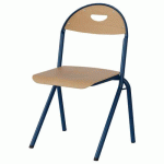 CHAISE MALIBU AST - T5 - ASS/DOS HÊTRE / ALU BLEU 5005 - MANUTAN EXPERT