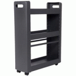 DESSERTE MOBILE MOBILO, 3 TABLETTES, PP, BLANC