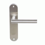 ENSEMBLE DE PORTE POMEROL SUR PETITES PLAQUES 165 MM - INOX 304 BROSSÉ - BEC-DE-CANE EUROWALE