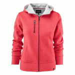JAMES HARVEST PARKWICK SWEATSHIRT FULLZIP FEMMES ROUGE CHINÉ - TAILLE L