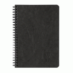 LOT DE 5 - CARNET RELIURE INTÉGRALE À POCHETTES AGE BAG A5 120 PAGES DÉTACHABLES LIGNÉ - NOIR
