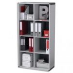 PAPERFLOW BIBLIOTHEQUE MODULABLE 8 CASES GRIS/ANTHRACITE