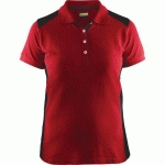 POLO FEMME ROUGE/NOIR TAILLE XL - BLAKLADER