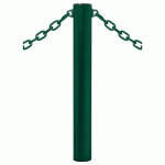 POTELET PROVINCE Ø114 MM CHAINES 2 ANNEAUX INOX VERT 6005 - PROCITY