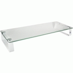 LOGILINK SUPPORT DE MONITEUR, ACIER/VERRE, BLANC