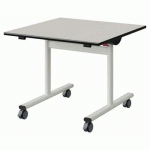 TABLE MALIBU RAB. 80X80 T4 DL ST BLC SEL W911/NOIR BLC 9016