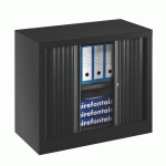 ARMOIRE À RIDEAUX MONOBLOC ÉCO-CONÇUE CLASSIQUE H 70 X L 120 CM NOIR