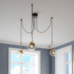 BY RYDÉNS CARRY SUSPENSION, DÉCENTRÉE, À 3 LAMPES