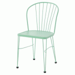 CHAISE TUDELA ACIER 4 PIEDS - VERT D