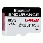 KINGSTON HIGH ENDURANCE - CARTE MÉMOIRE FLASH - 64 GO - MICROSDXC UHS-I