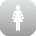 LOT DE 2 - PLAQUE PLEXI FEMME - 120 X 120 MM - GRIS