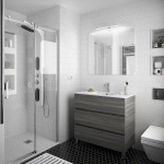 MEUBLE DE SALLE DE BAIN FUSSION LINE 900 3 TIROIRS ALSACE 897 X 868 X 450 MM - SALGAR 26572