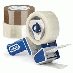 PACK DÉVIDOIR + 6 ADHÉSIFS POLYPROPYLÈNE SILENCIEUX 35 MICRONS RAJA TRANSPARENT 50 MM X 66 M