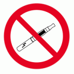 PANNEAU DÉFENSE DE VAPOTER