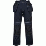 PANTALON DE TRAVAIL HOLSTER PW3 STANDARD T602 NOIR/BLEU 32 - PORTWEST