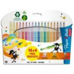 PAPERMATE BY REYNOLDS POCHETTE DE 14 + 4 GRATUITS FEUTRES DE COLORIAGE CREALO ASSORTIS