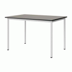 TABLE MALIBU 120X80 T6 4P STR ANTIB GRIS U727/NOIR BLC 9016