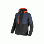 VESTE DE TRAVAIL - SOFTSHELL HYBRID - NOIR ET BLEU NUIT - S DIADORA UTILITY