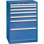 ARMOIRE BLEU GENT. 717X572X1000 AVEC 7 TIR. 75KG - LISTA