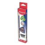 CRAYON GRAPHITE MAPED HB BLACK PEPS NAVY EMBOUT GOMME - 40,9% MATERIAU RECYCLE 16,5% MATIERE NATURELLE - LOT DE 12