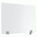 ÉCRAN DE SÉPARATION B-ZEN EN VERRE TREMPÉ L 80 X H 60 CM - AVEC FIXATIONS POUR BUREAU INDIVIDUEL