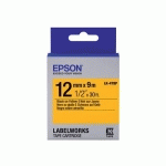 EPSON LK-4YBP - COULEUR PASTEL - NOIR SUR JAUNE - 12MMX9M