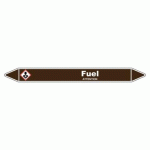LOT DE 3 - MARQUEUR DE TUYAUTERIE - FUEL - VINYLE LAMINÉ - NFX 08-105 250 X 26 MM