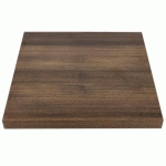 PLATEAU DE TABLE CARRÉ EFFET CHÊNE RUSTIQUE BOLERO - 600 X 600 MM