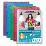 PROTÈGE-DOCUMENTS POLYVISION, 20 POCHETTES, ASSORTI - LOT DE 20